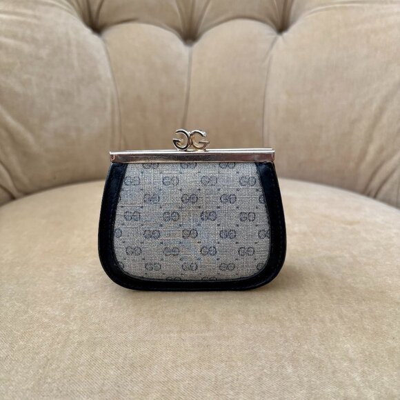 VTG Auth GUCCI Supreme GG Micro Monogram Coated Canvas MINI Coin Purse - Picture 2 of 10